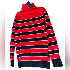 Tommy Hilfiger Red and Black Striped Pullover